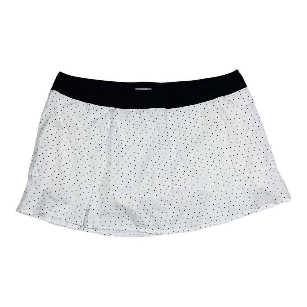 Tasc Blue and White Ace Polka Dot Rhythm Tennis Skirt Skort Relaxed Fit Size XXL